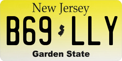 NJ license plate B69LLY
