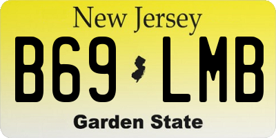NJ license plate B69LMB