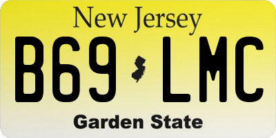 NJ license plate B69LMC