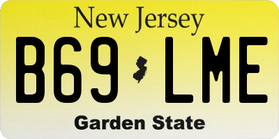 NJ license plate B69LME