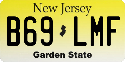 NJ license plate B69LMF