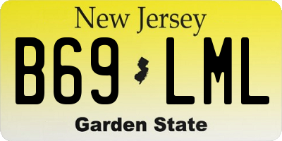 NJ license plate B69LML