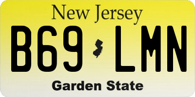 NJ license plate B69LMN