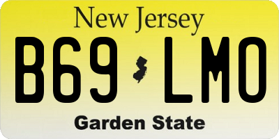 NJ license plate B69LMO