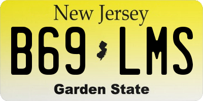 NJ license plate B69LMS