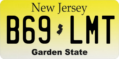 NJ license plate B69LMT