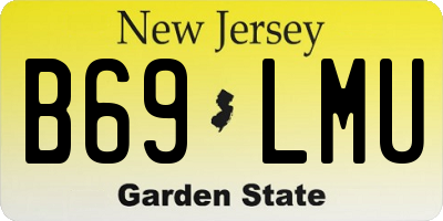 NJ license plate B69LMU