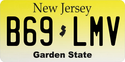 NJ license plate B69LMV