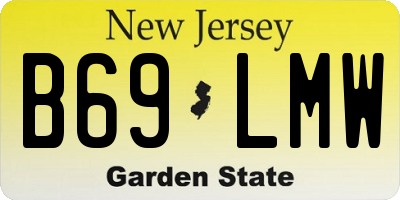 NJ license plate B69LMW
