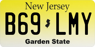 NJ license plate B69LMY