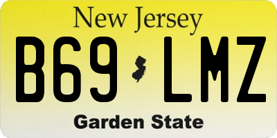 NJ license plate B69LMZ