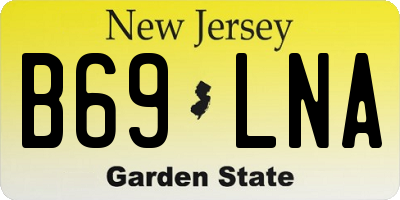 NJ license plate B69LNA