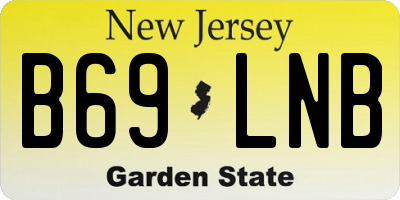 NJ license plate B69LNB