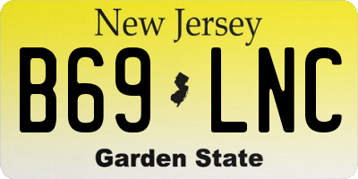 NJ license plate B69LNC