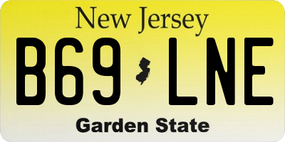 NJ license plate B69LNE