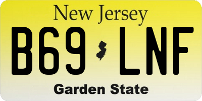 NJ license plate B69LNF