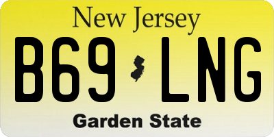 NJ license plate B69LNG
