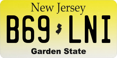 NJ license plate B69LNI
