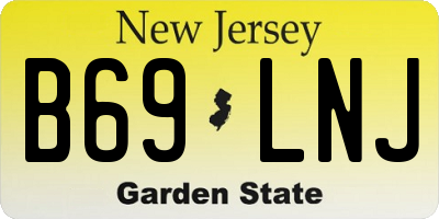 NJ license plate B69LNJ