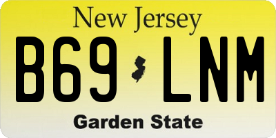 NJ license plate B69LNM