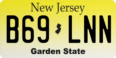 NJ license plate B69LNN
