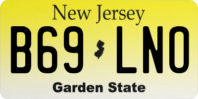 NJ license plate B69LNO