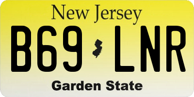 NJ license plate B69LNR