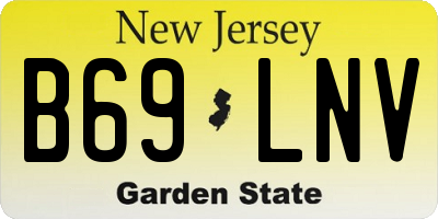 NJ license plate B69LNV