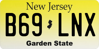 NJ license plate B69LNX
