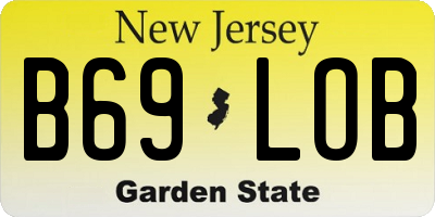 NJ license plate B69LOB