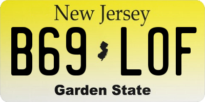 NJ license plate B69LOF