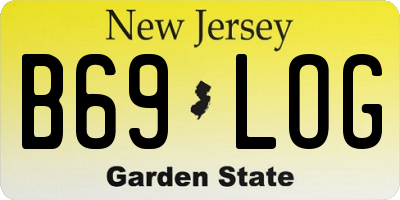 NJ license plate B69LOG