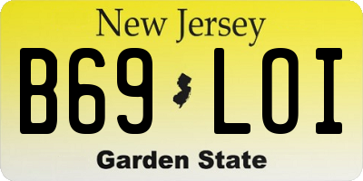 NJ license plate B69LOI