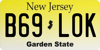 NJ license plate B69LOK