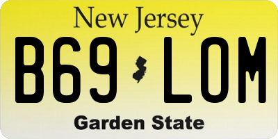 NJ license plate B69LOM