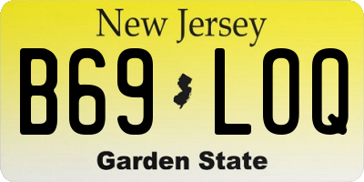 NJ license plate B69LOQ
