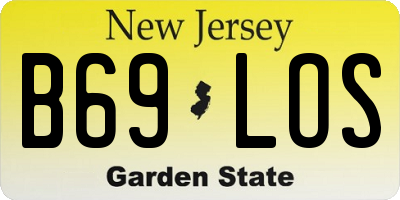 NJ license plate B69LOS