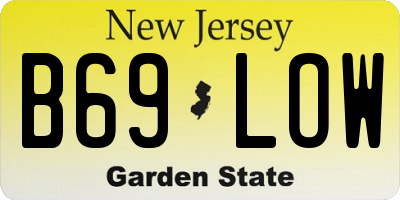 NJ license plate B69LOW