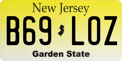 NJ license plate B69LOZ