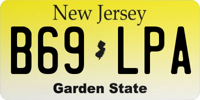 NJ license plate B69LPA