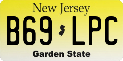 NJ license plate B69LPC