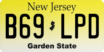 NJ license plate B69LPD