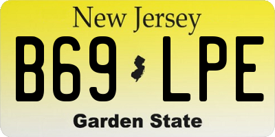 NJ license plate B69LPE