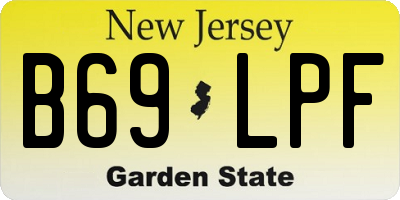 NJ license plate B69LPF