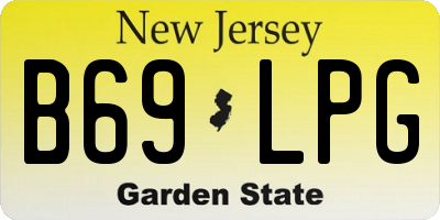 NJ license plate B69LPG
