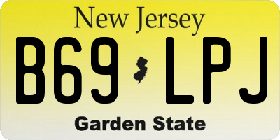 NJ license plate B69LPJ