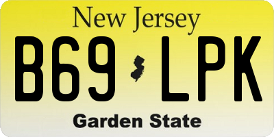 NJ license plate B69LPK