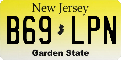 NJ license plate B69LPN