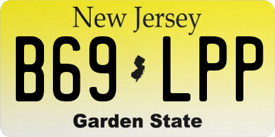 NJ license plate B69LPP