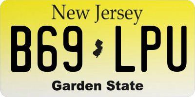 NJ license plate B69LPU